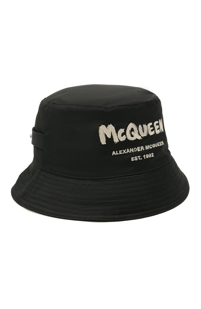 Мужская панама ALEXANDER MCQUEEN черного цвета, арт. 663112/4404Q | Фото 1 (Материал: Текстиль, Синтетический материал; Материал сплава: Проставлено; Нос: Не проставлено)
