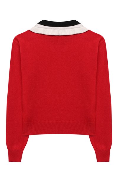 Пуловер SIMONETTA красного цвета по цене 13150 руб., арт. 1N9510/NF190/10-14+, фото 2 Пуловер SIMONETTA, арт. 1N9510/NF190/10-14+, фото 2