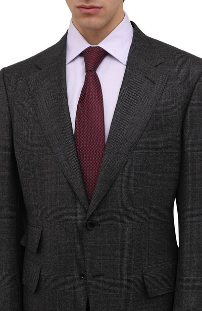 Шелковый галстук ZEGNA бордового цвета по цене 19950 руб., арт. Z3W01T/1UM, фото 2 Шелковый галстук ZEGNA, арт. Z3W01T/1UM, фото 2