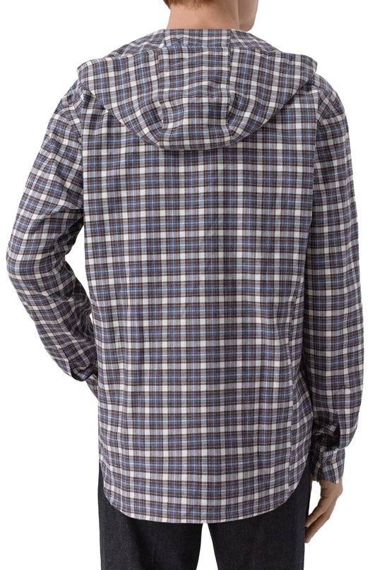 Хлопковая рубашка Kiton UMCMARH0825907 Коричневый  UMCMARH0825907 Фото 4