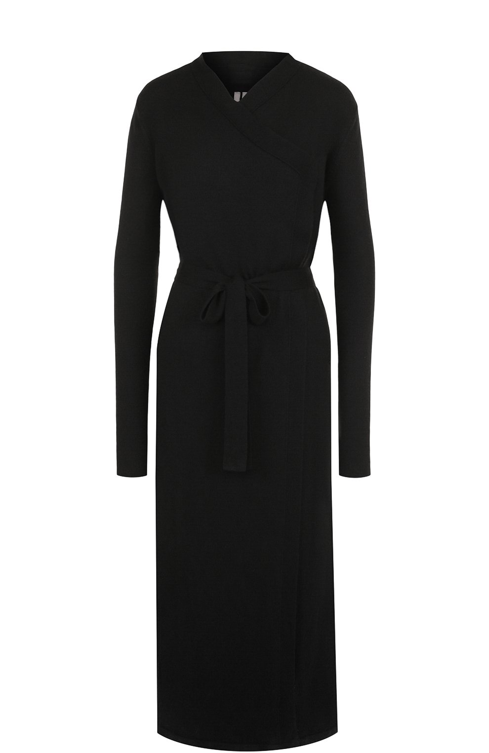 Однотонное кашемировое пальто с поясом RICK OWENS, арт. RP18S8603/WSB, фото 1