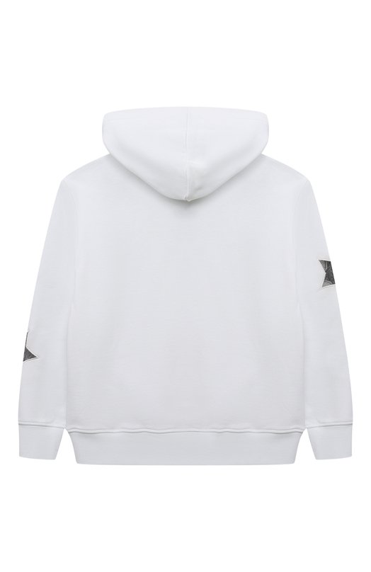 Хлопковое худи MSGM kids Белый, фото 2