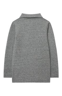 Детское хлопковое поло SCOTCH AND SODA серого цвета, арт. 167717-22-FWBM-D55 | Фото 2 (Рукава: Длинные; Материал внешний: Хлопок)