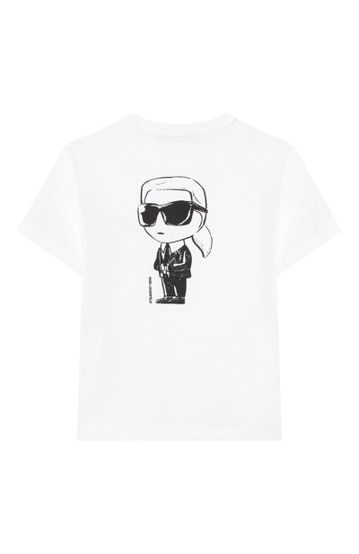 Хлопковая футболка KARL LAGERFELD KIDS, арт. Z31103, фото 2