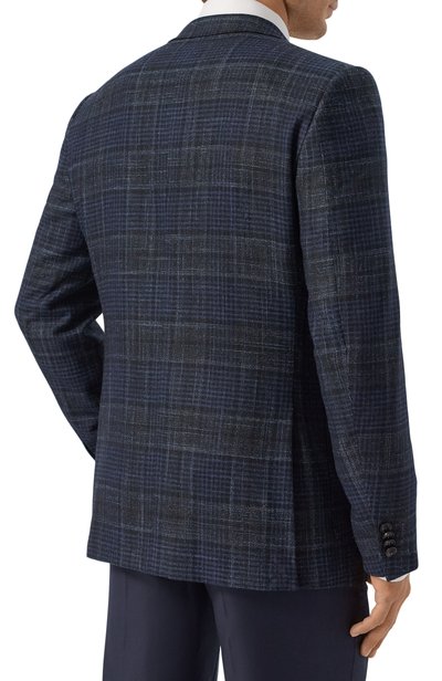 Пиджак из шерсти и шелка ZEGNA темно-синего цвета по цене 446500 руб., арт. 122520/459550A4, фото 4 Пиджак из шерсти и шелка ZEGNA, арт. 122520/459550A4, фото 4