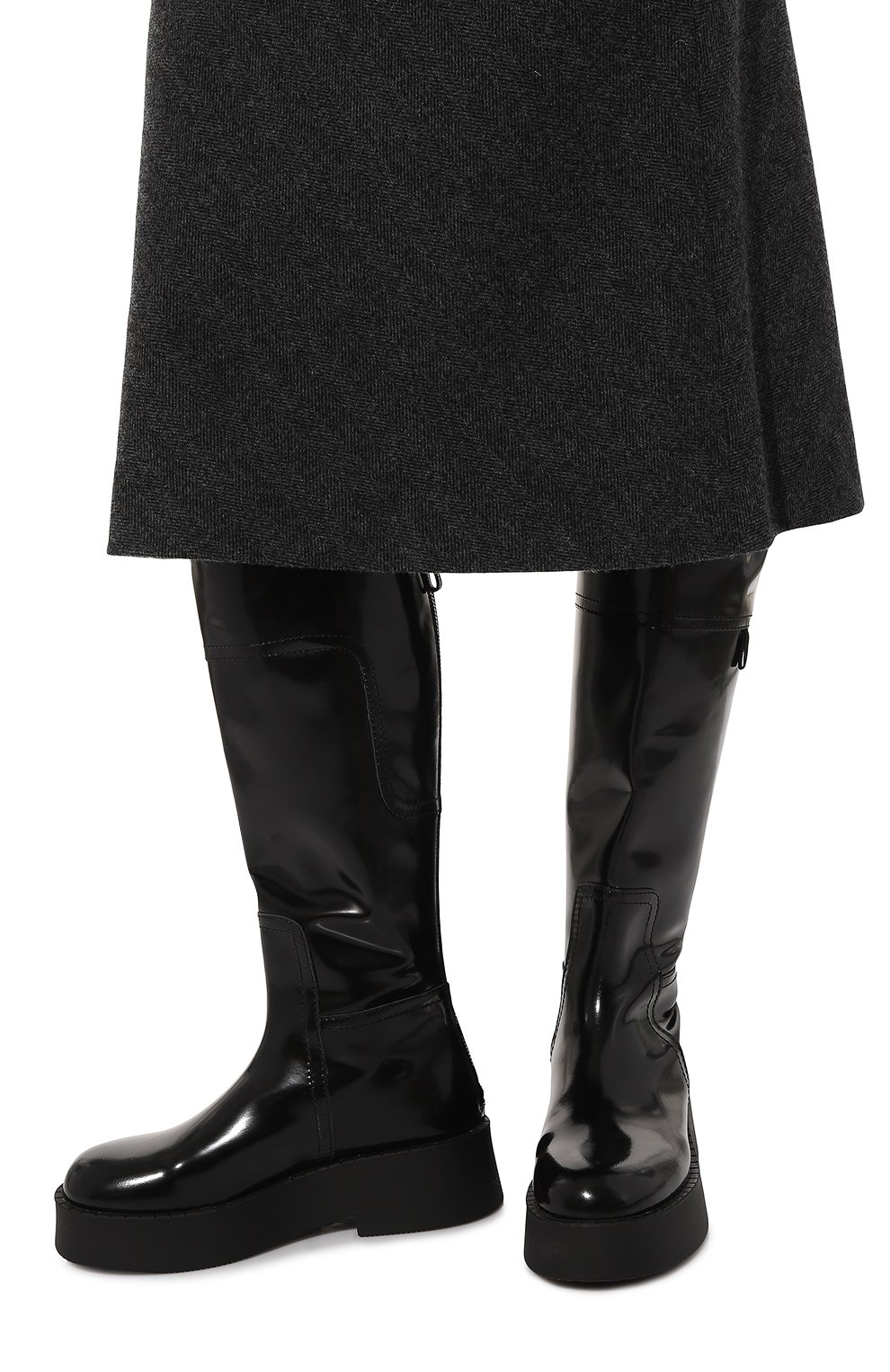 Кожаные сапоги PREMIATA черного цвета по цене 68100 руб., арт. M6829/M0USSE, фото 3 Кожаные сапоги PREMIATA, арт. M6829/M0USSE, фото 3