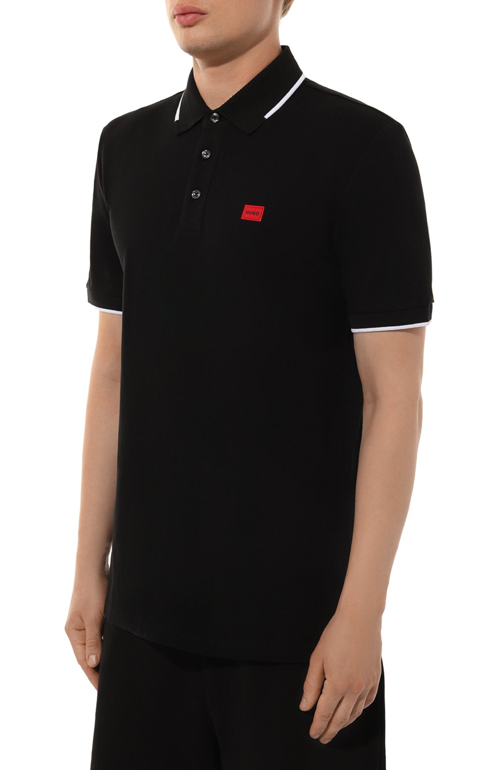 Хлопковое поло HUGO, арт. 50490775, фото 3