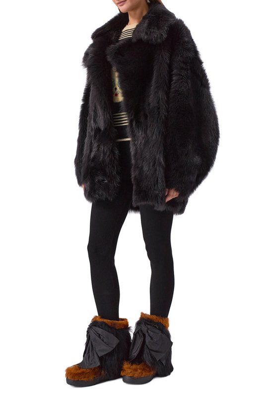 Меховые полусапоги Snowish Valentino 7W0S0ND4/QKK Чёрный  7W0S0ND4/QKK Фото 3