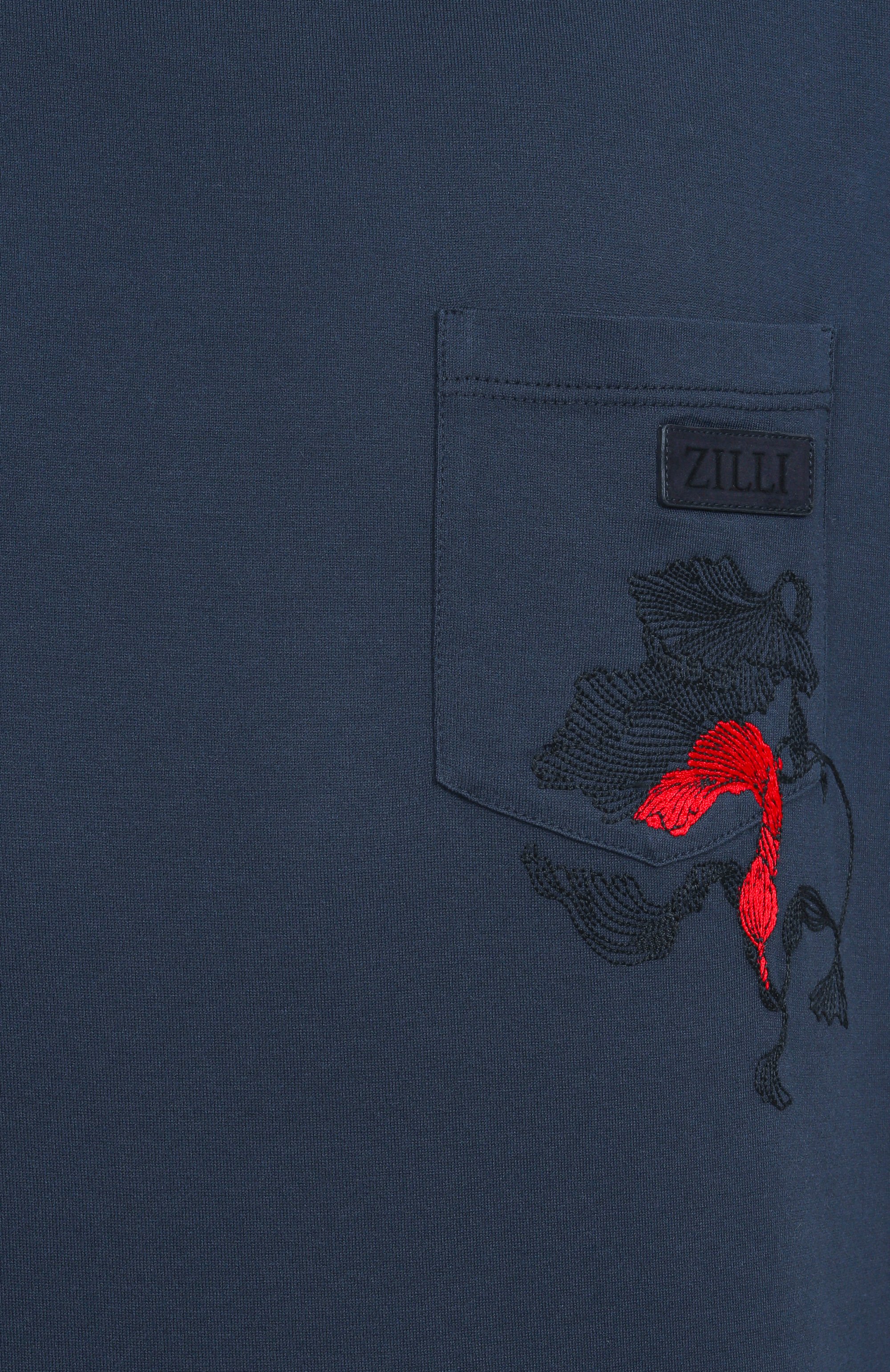 Футболка из хлопка и шелка ZILLI, арт. TSR02LM0107VFWE00, фото 6