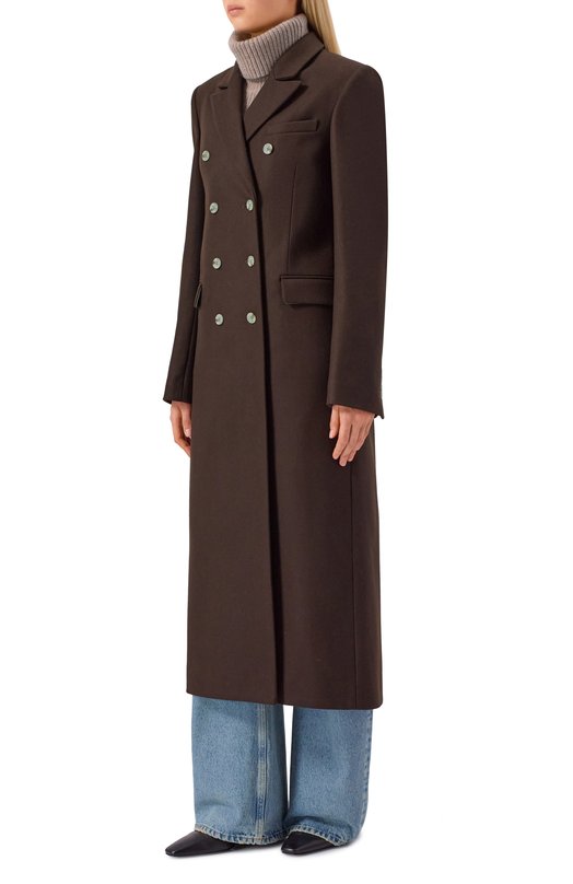 Пальто из шерсти и кашемира Lesyanebo LN01H-971_TH Коричневый  LN01H-971_TH Фото 3