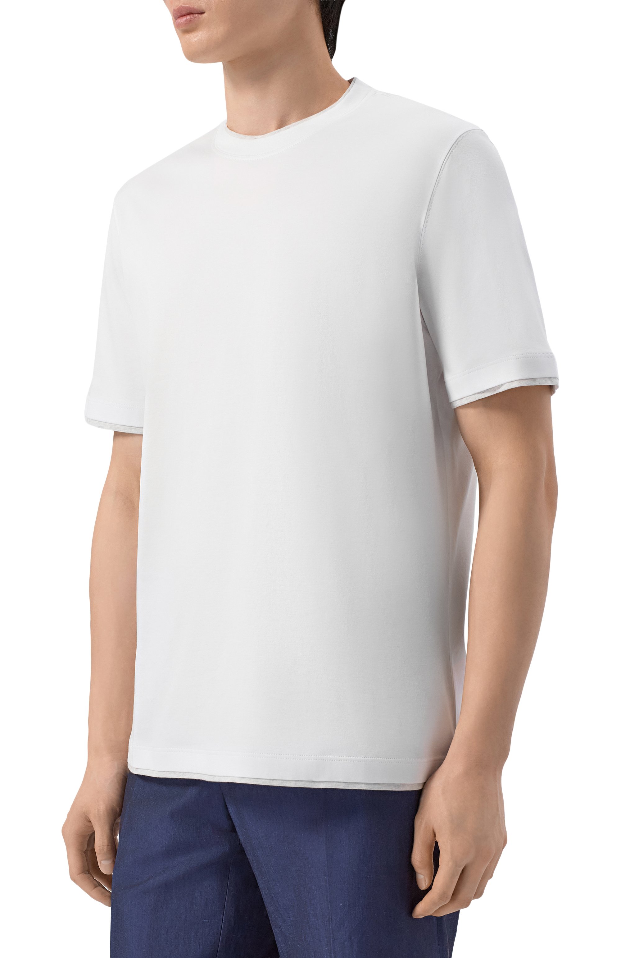 Хлопковая футболка BRUNELLO CUCINELLI, арт. M0B137427, фото 3