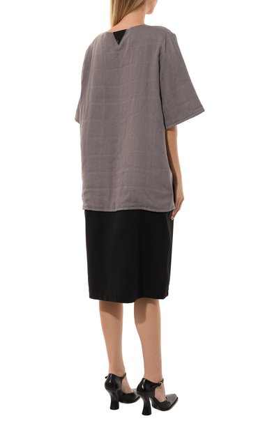 Двустороннее платье из хлопка и льна MIDGARD PARIS разноцветного цвета по цене 60000 руб., арт. F1-DR3-GR, фото 4 Двустороннее платье из хлопка и льна MIDGARD PARIS, арт. F1-DR3-GR, фото 4