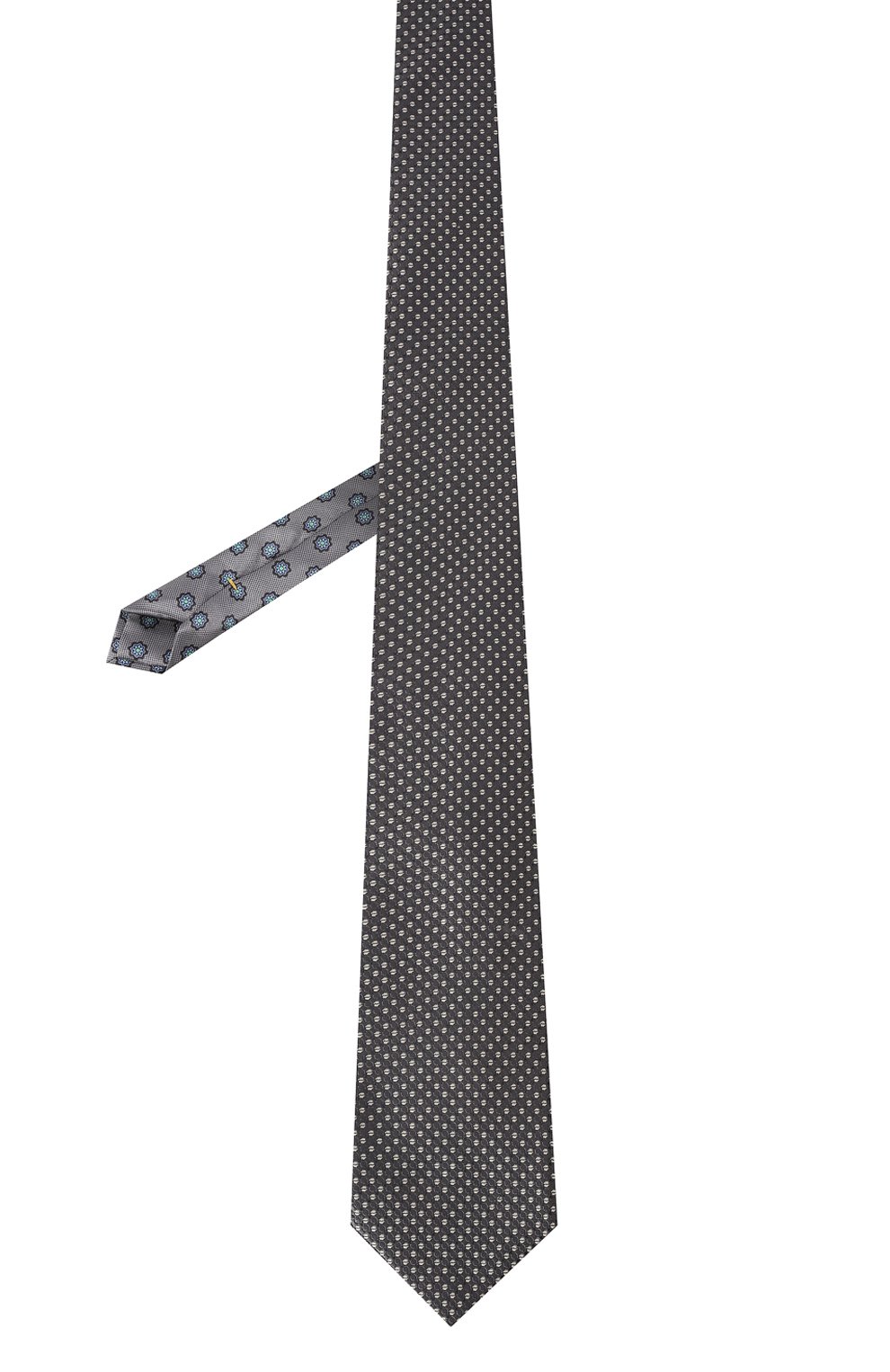 Шелковый галстук CANALI темно-серого цвета по цене 22950 руб., арт. 48/HS03566, фото 3 Шелковый галстук CANALI, арт. 48/HS03566, фото 3