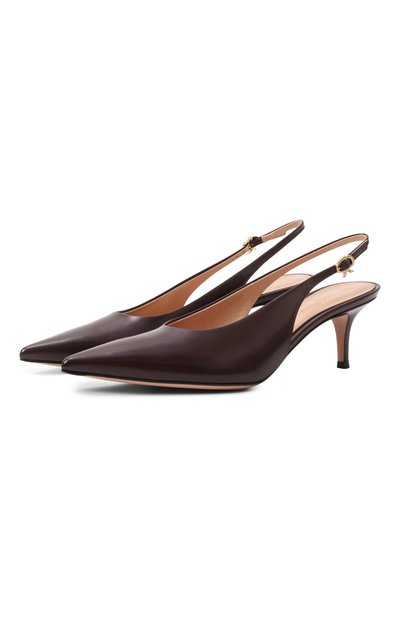 Женские кожаные туфли robbie sling 55 GIANVITO ROSSI, арт. G95538.55RIC.T0KB0UR