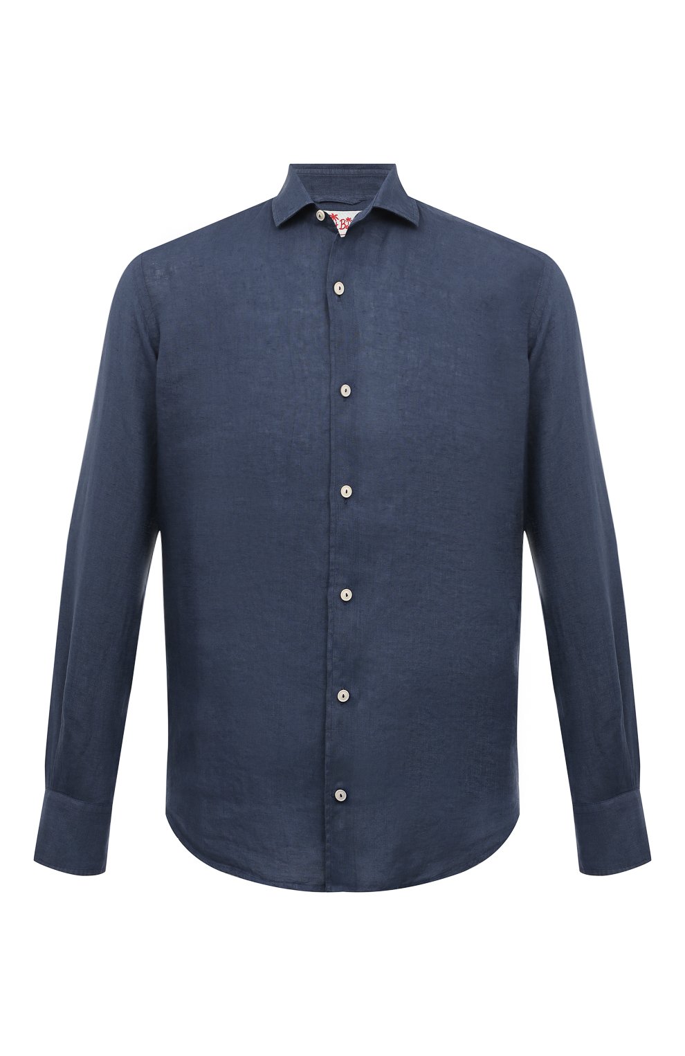 Льняная рубашка MC2 SAINT BARTH темно-синего цвета по цене 17950 руб., арт. STBM/PAMPL0NA/00194D, фото 1 Льняная рубашка MC2 SAINT BARTH, арт. STBM/PAMPL0NA/00194D, фото 1