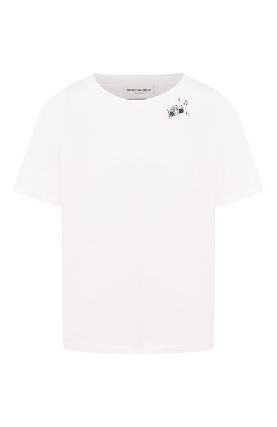 Женская хлопковая футболка SAINT LAURENT, арт. 579028/YBLL2