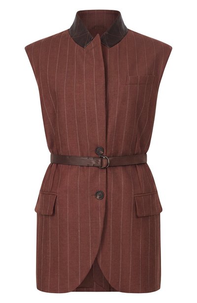 Женский шерстяной жилет BRUNELLO CUCINELLI, арт. MG5547258P