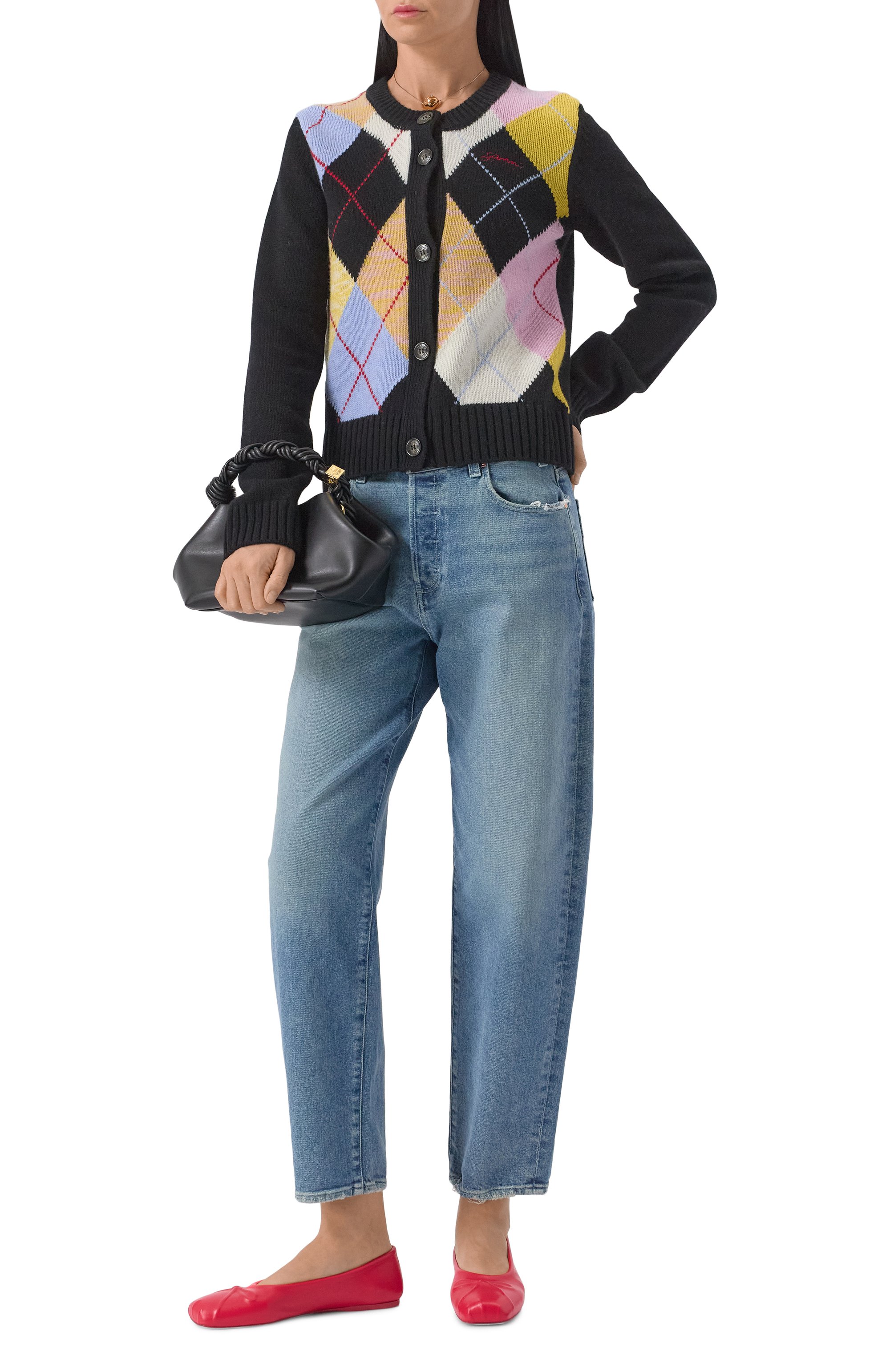 Кожаные балетки little bow MARNI, арт. BAMS004700/P3628, фото 2