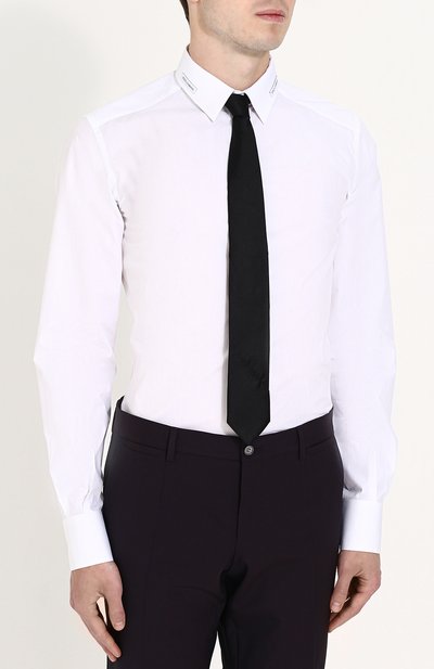 Хлопковая сорочка с воротником кент DOLCE & GABBANA, арт. G5EY2T/FU5GK, фото 4