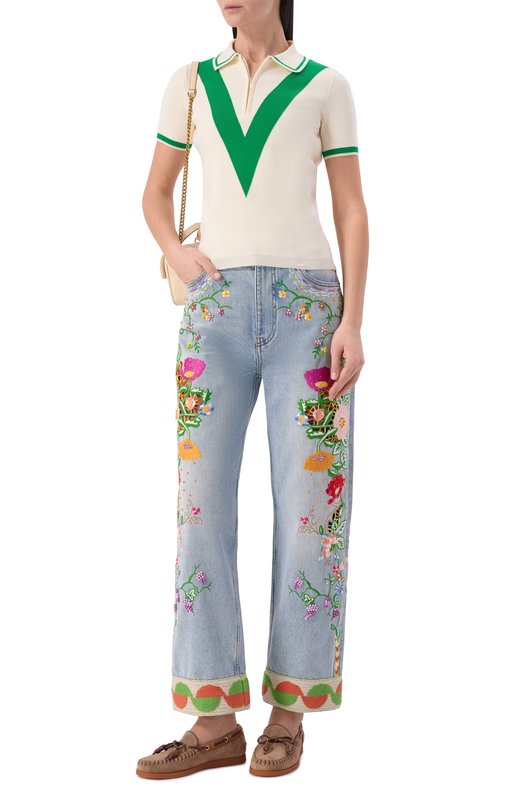 Хлопковое поло Valentino 8B3KP00I/A18 Зелёный  8B3KP00I/A18 Фото 2