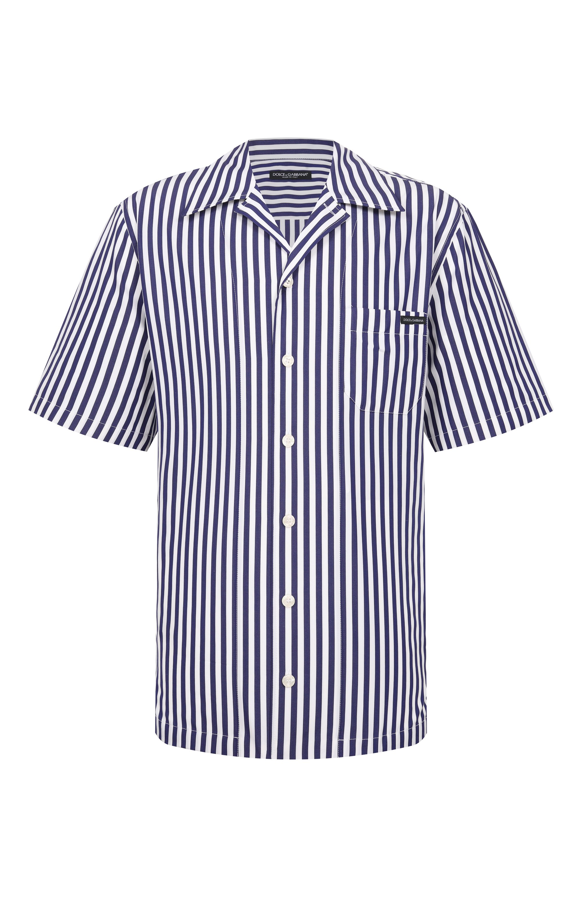 Хлопковая рубашка DOLCE & GABBANA синего цвета по цене 78450 руб., арт. G5JH9T/FR52G, фото 1 Хлопковая рубашка DOLCE & GABBANA, арт. G5JH9T/FR52G, фото 1