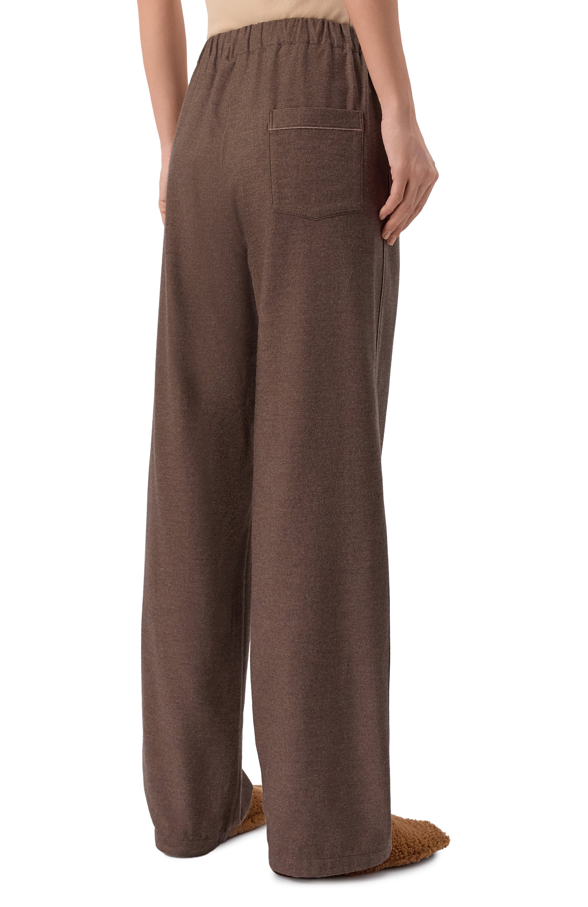 Хлопковые брюки EDOMO коричневого цвета по цене 31900 руб., арт. T006023NY26W, фото 3 Хлопковые брюки EDOMO, арт. T006023NY26W, фото 3