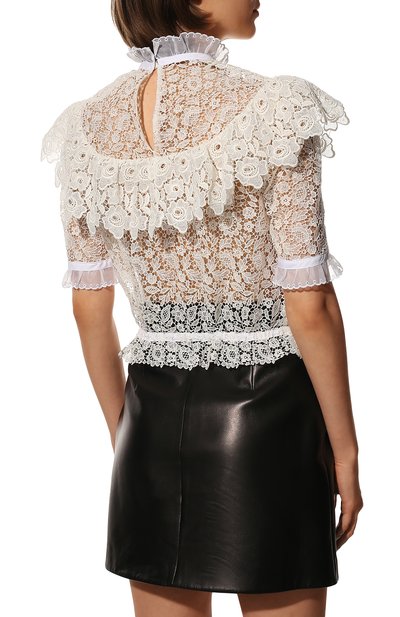 Хлопковый топ MIU MIU, арт. MT1553-1E3K-F0009, фото 4