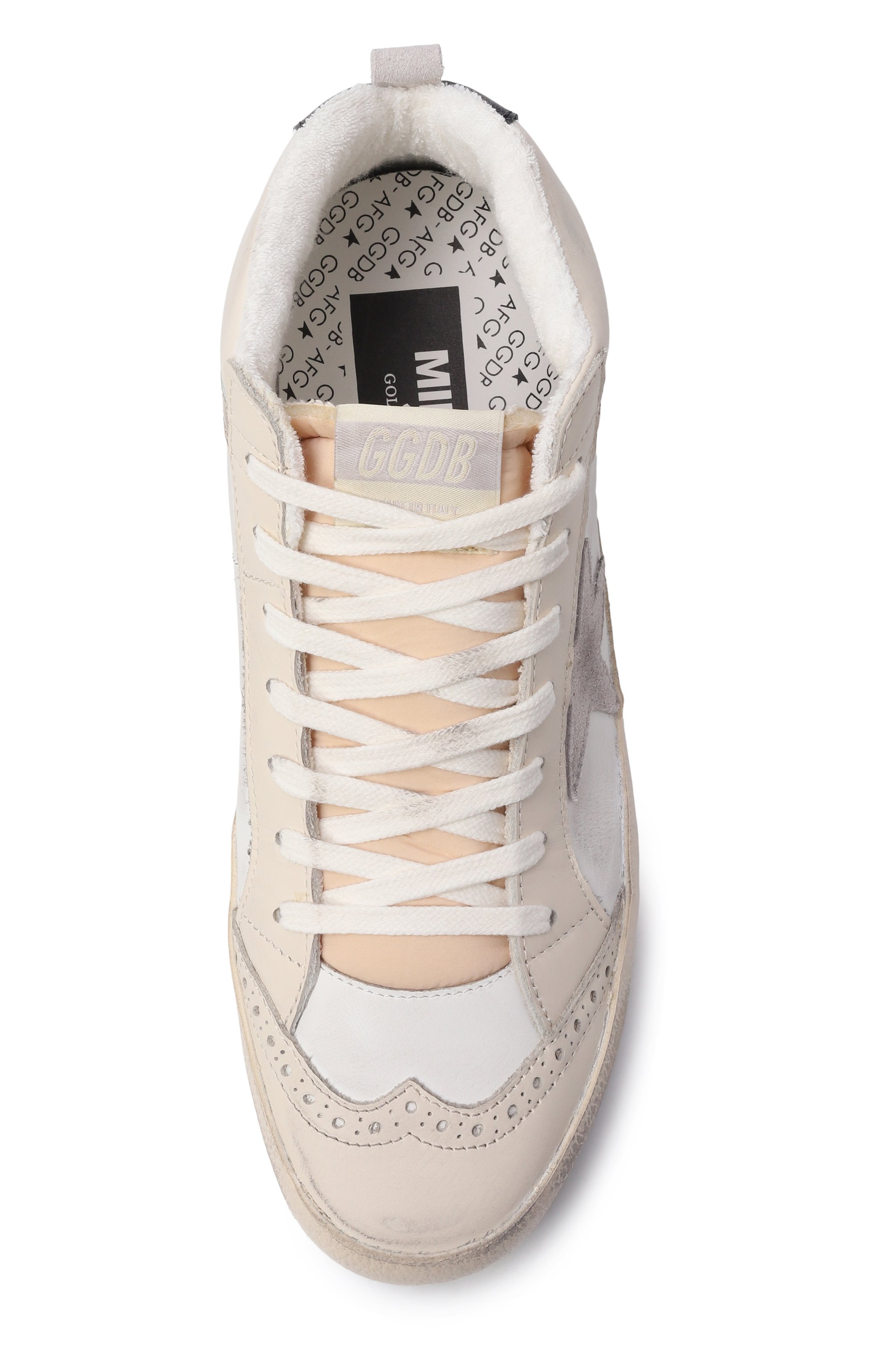 Кожаные кеды mid star GOLDEN GOOSE DELUXE BRAND, арт. GWF00123.F003018, фото 6