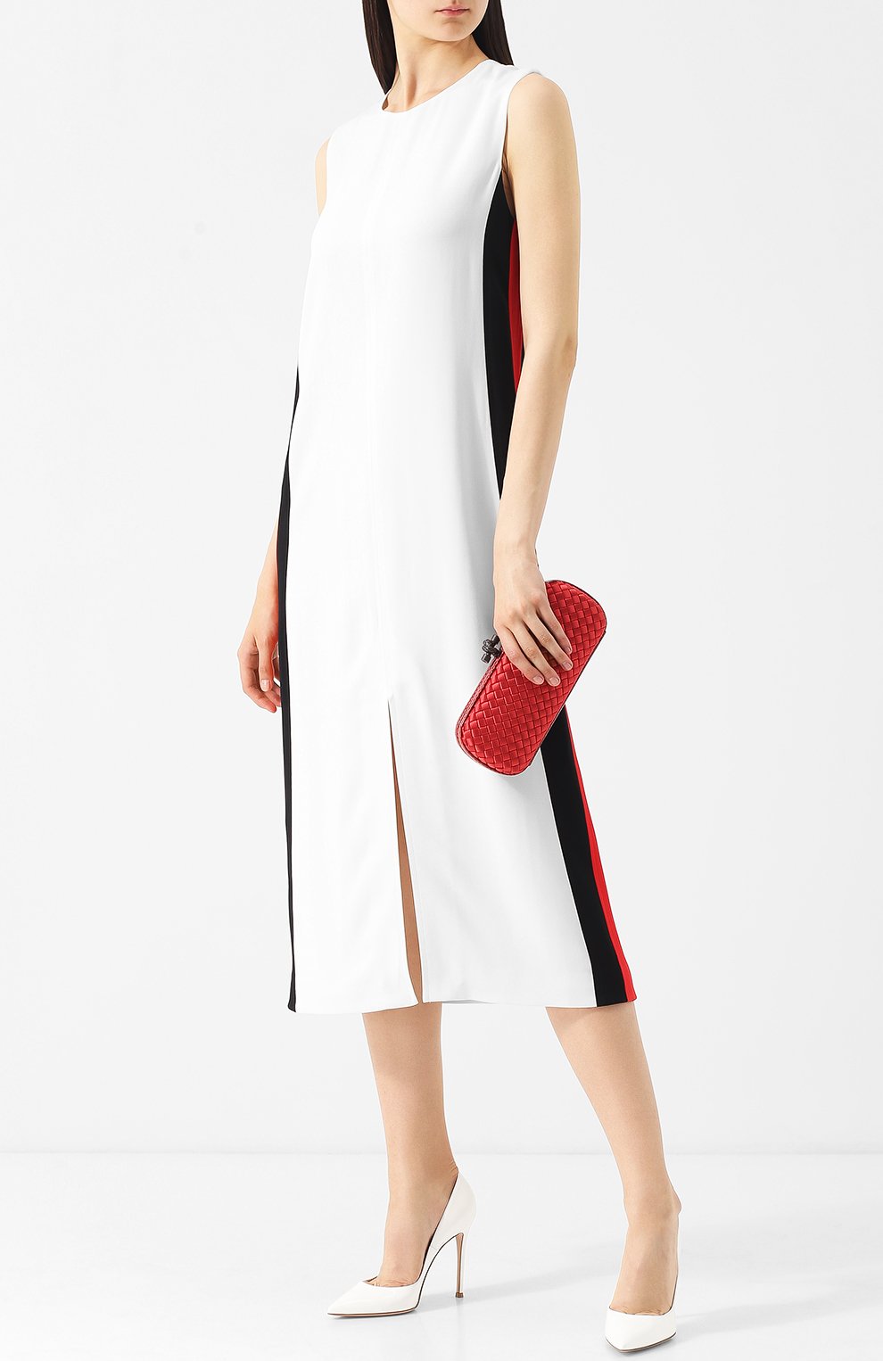 Клатч stretch knot из сатина с отделкой из кожи змеи BOTTEGA VENETA, арт. 202031/VG0H9, фото 2