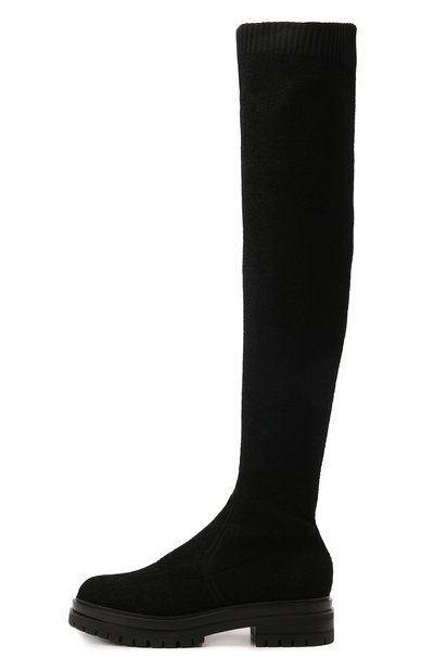 Текстильные ботфорты GIANVITO ROSSI черного цвета по цене 175500 руб., арт. G80325.20G0M.KIBNER0, фото 3 Текстильные ботфорты GIANVITO ROSSI, арт. G80325.20G0M.KIBNER0, фото 3