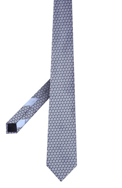 Шелковый галстук ZEGNA голубого цвета по цене 26850 руб., арт. Z3D44T/100, фото 3 Шелковый галстук ZEGNA, арт. Z3D44T/100, фото 3
