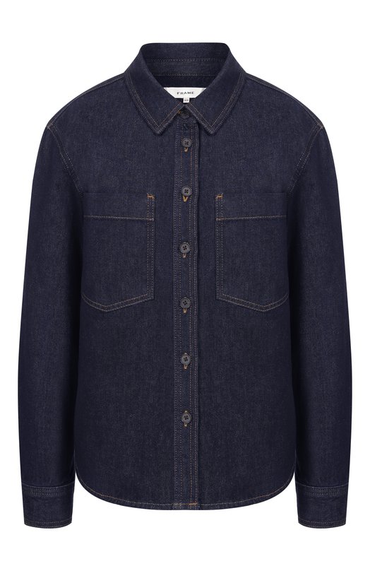 Джинсовая рубашка Frame Denim 7036216/THE P0LISHED SHIRT Синий 7036216/THE P0LISHED SHIRT