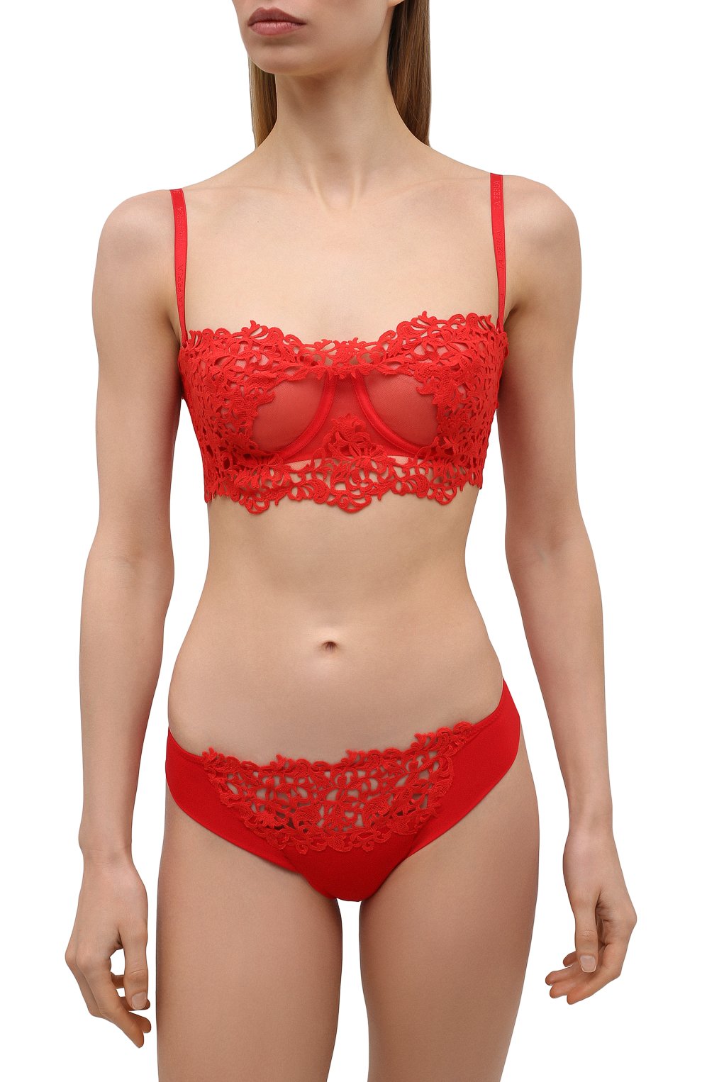 Трусы petit macrame LA PERLA красного цвета по цене 17550 руб., арт. 0019918, фото 2 Трусы petit macrame LA PERLA, арт. 0019918, фото 2