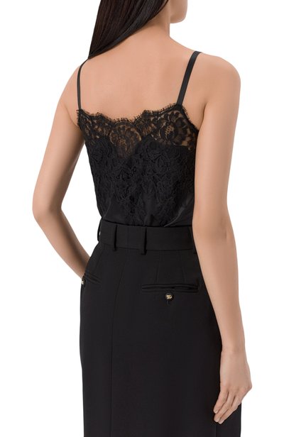Атласное боди DOLCE & GABBANA черного цвета по цене 212000 руб., арт. 07A13T/0N0JU, фото 4 Атласное боди DOLCE & GABBANA, арт. 07A13T/0N0JU, фото 4