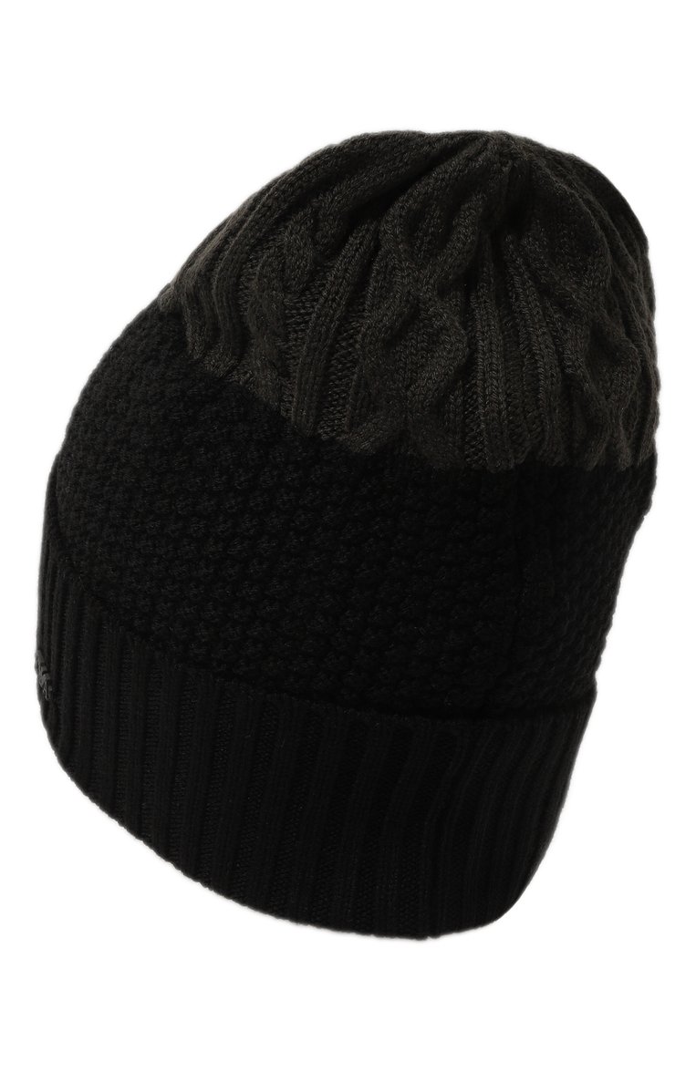 Детский комплект из шапки и шарфа EMPORIO ARMANI черного цвета, арт. 407526/3F488 | Фото 3 (Материал сплава: Проставлено; Материал: Синтетический материал, Текстиль, Шерсть; Нос: Не проставле�но)