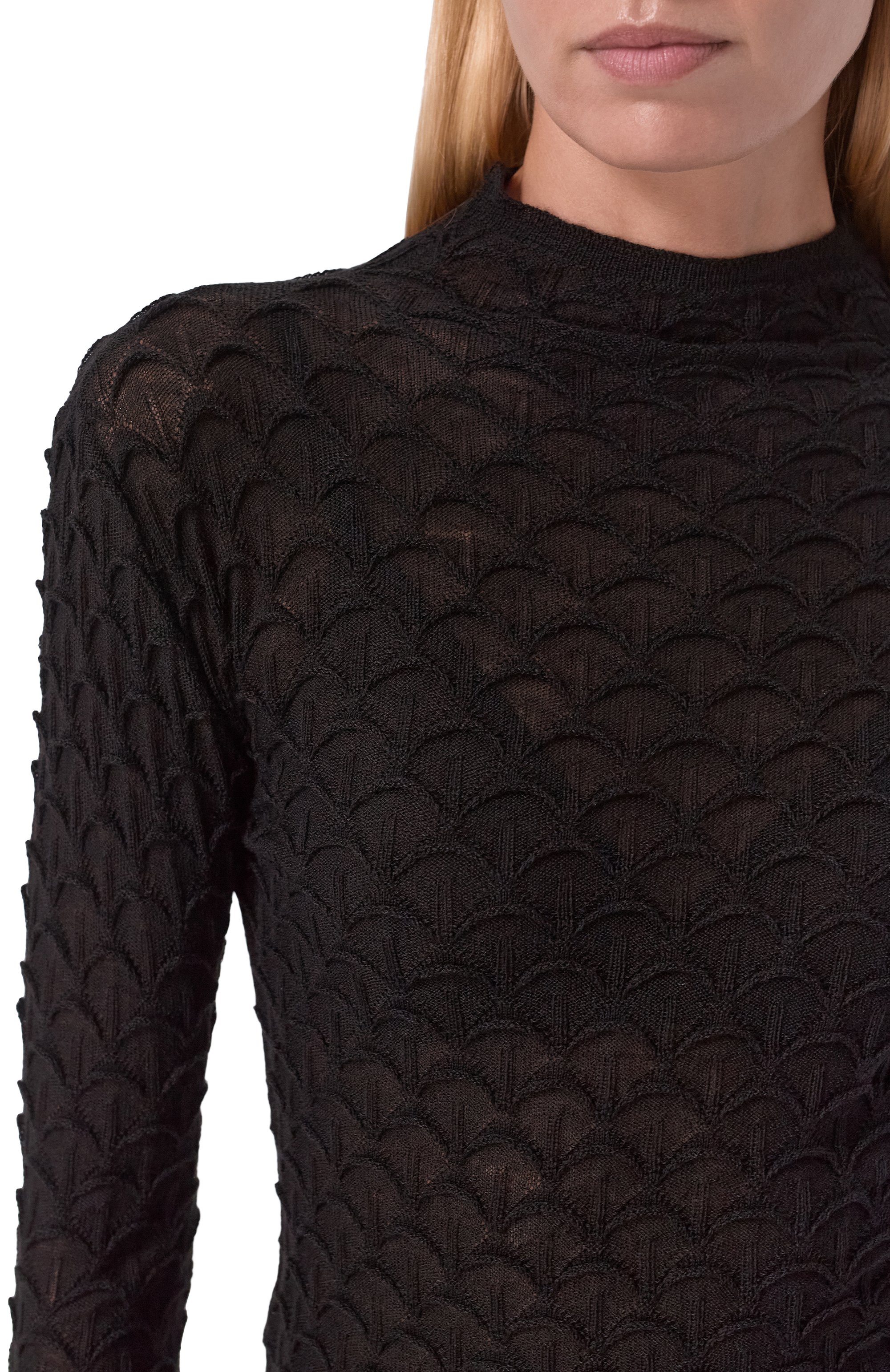 Шерстяной пуловер LANVIN черного цвета по цене 69950 руб., арт. RW-P00005-K123-A26, фото 5 Шерстяной пуловер LANVIN, арт. RW-P00005-K123-A26, фото 5