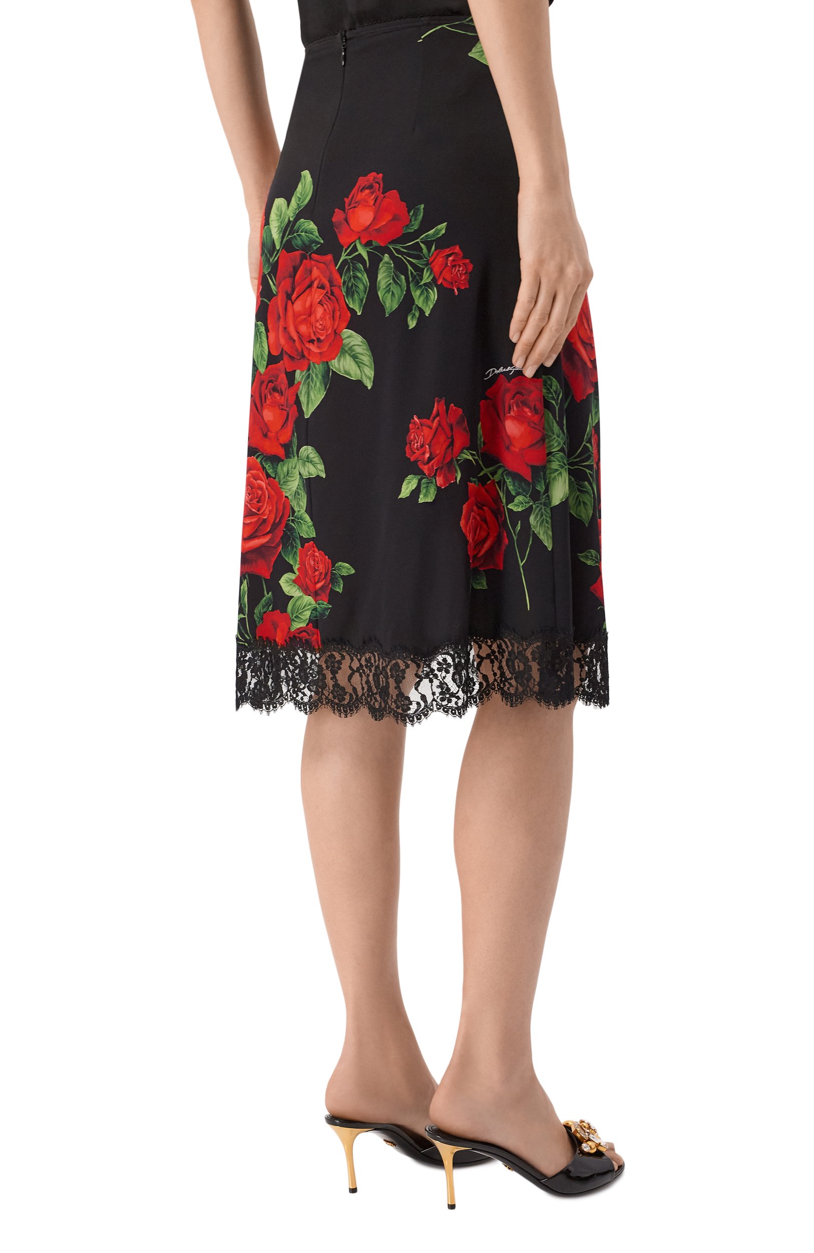 Юбка из шелка и хлопка DOLCE & GABBANA, арт. F4DE2T/FSA9R, фото 4