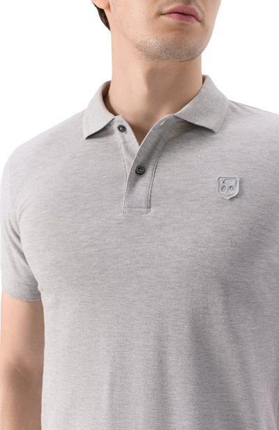 Хлопковое поло CORNELIANI серого цвета по цене 31500 руб., арт. 25G570-2525045, фото 5 Хлопковое поло CORNELIANI, арт. 25G570-2525045, фото 5
