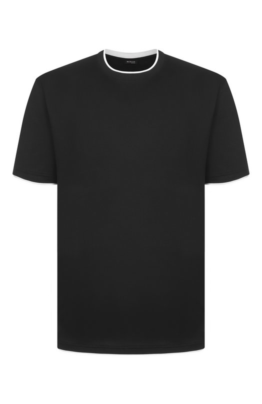 Хлопковая футболка Kiton UMK0970 Чёрный UMK0970