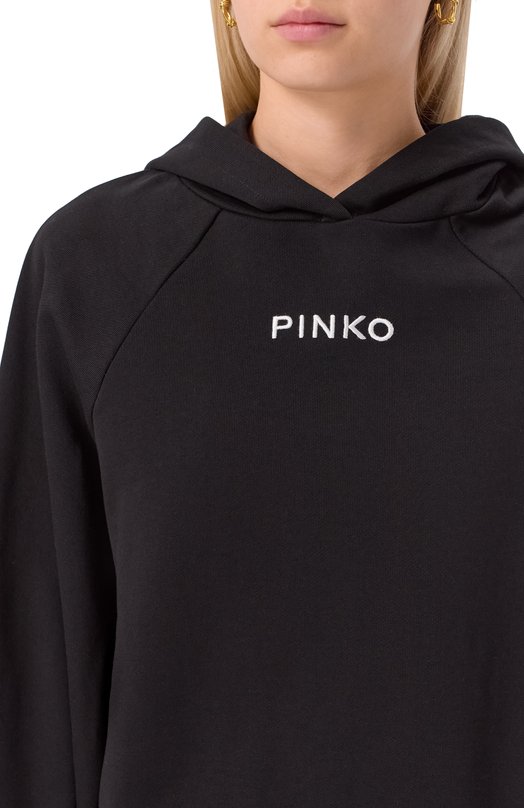 Хлопковое худи Pinko 105726/A2UR Чёрный  105726/A2UR Фото 5