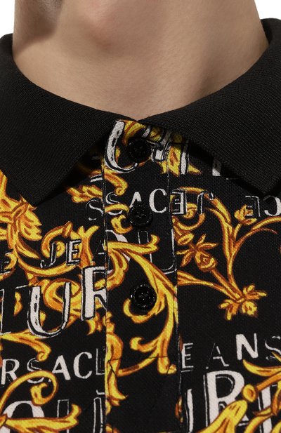 Хлопковое поло VERSACE JEANS COUTURE, арт. 74GAG6S0/JS149, фото 5