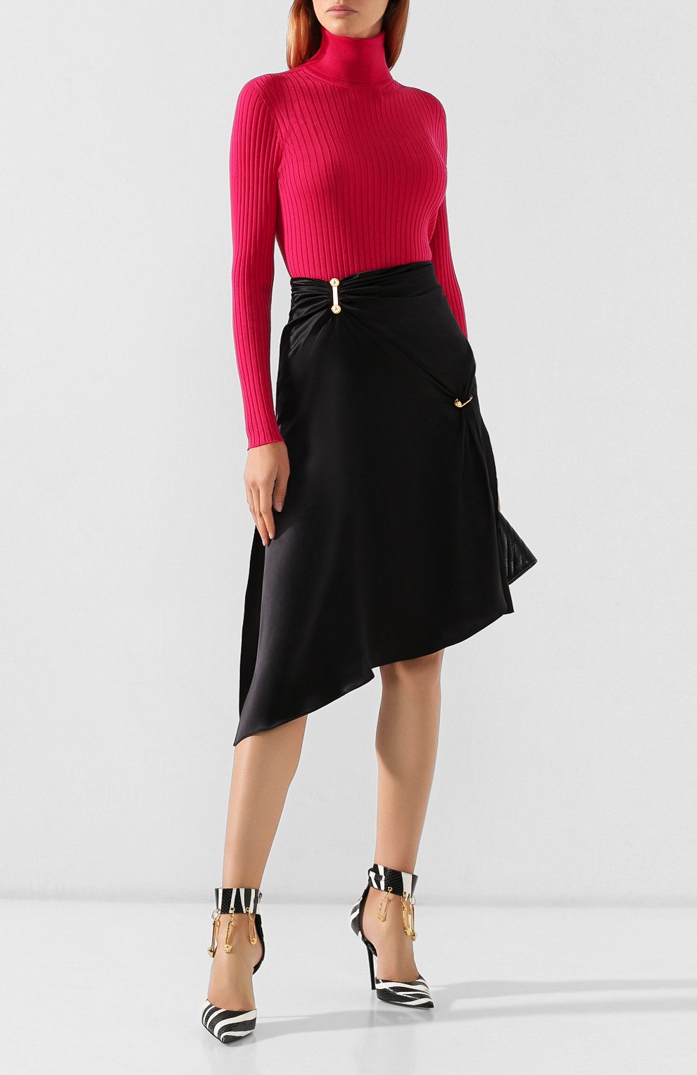 Шелковая юбка VERSACE черного цвета по цене 107000 руб., арт. A83320/A230728, фото 2 Шелковая юбка VERSACE, арт. A83320/A230728, фото 2