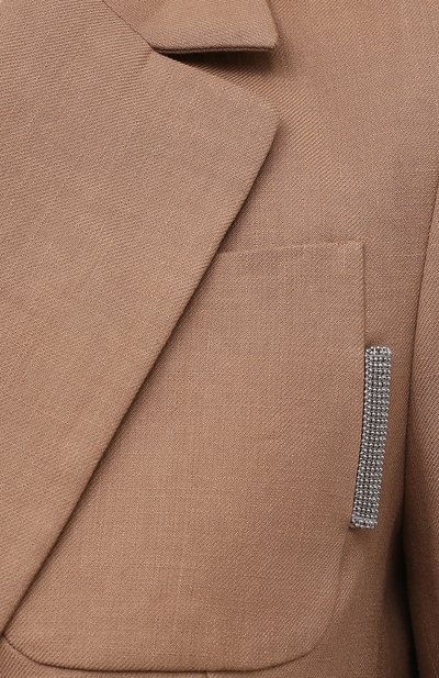 Жакет изо льна и хлопка BRUNELLO CUCINELLI, арт. MF5912021, фото 5