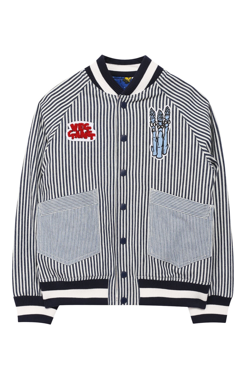 Текстильный бомбер STELLA MCCARTNEY голубого цвета по цене 11050 руб., арт. 539391/SMK43, фото 1 Текстильный бомбер STELLA MCCARTNEY, арт. 539391/SMK43, фото 1