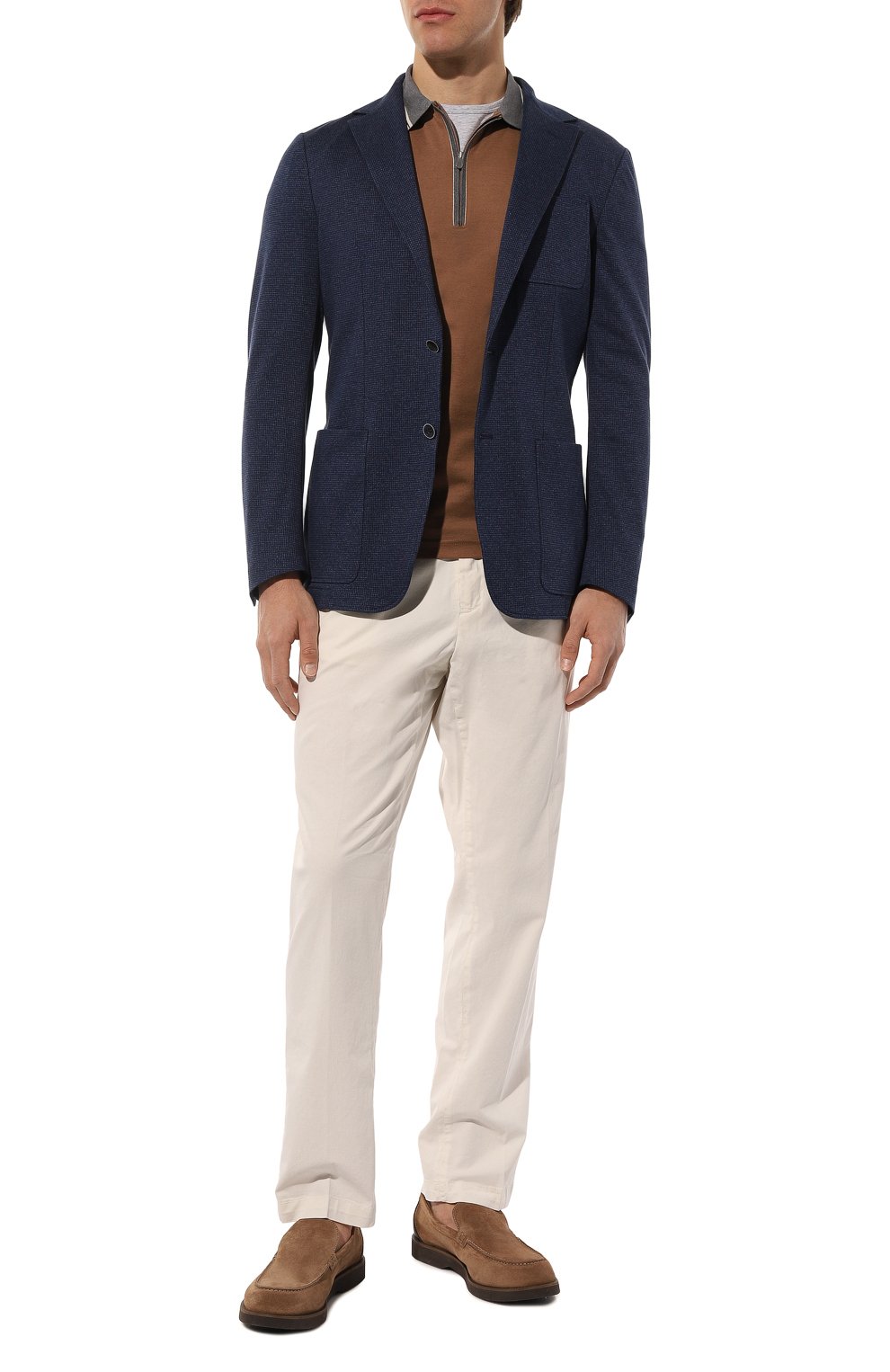 Хлопковый пиджак CANALI темно-синего цвета по цене 117500 руб., арт. J0147/JJ02698, фото 2 Хлопковый пиджак CANALI, арт. J0147/JJ02698, фото 2