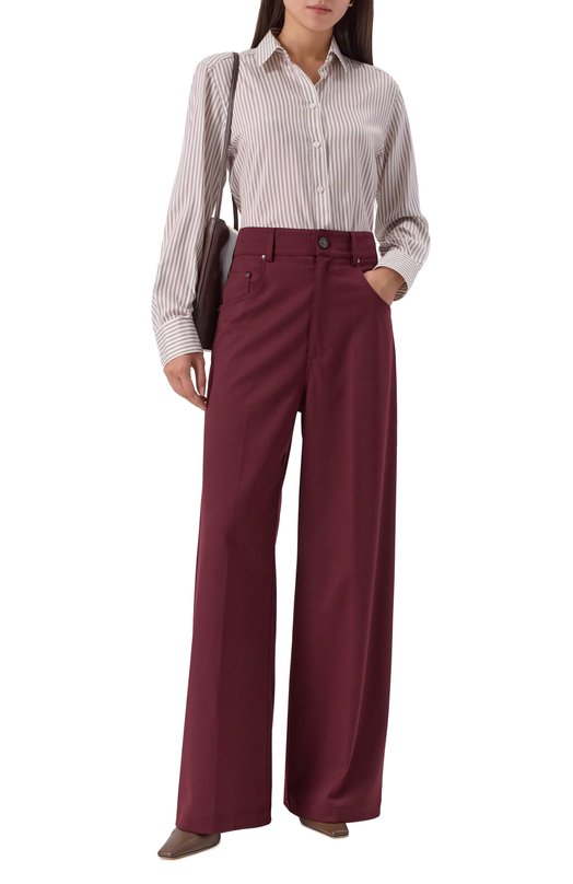 Брюки Erika Cavallini P5WH02 Бордовый  P5WH02 Фото 2