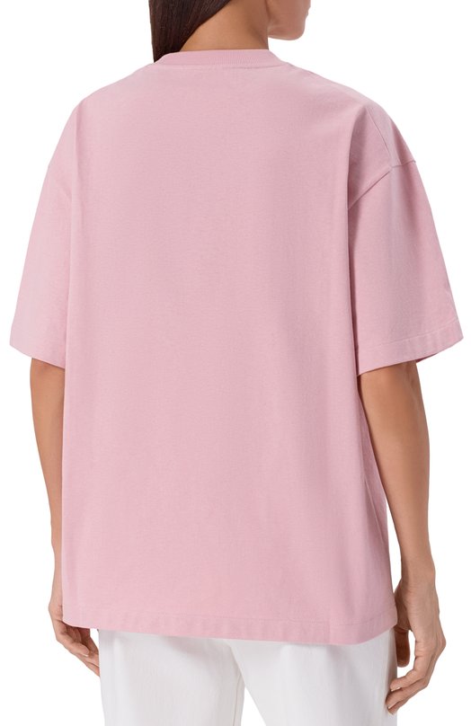 Хлопковая футболка Jil Sander J53GC0009/J45148 Розовый  J53GC0009/J45148 Фото 4