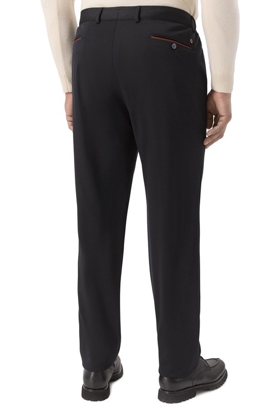Шерстяные брюки Stefano Ricci M1T5100180/WPL01S/66 Чёрный  M1T5100180/WPL01S/66 Фото 4