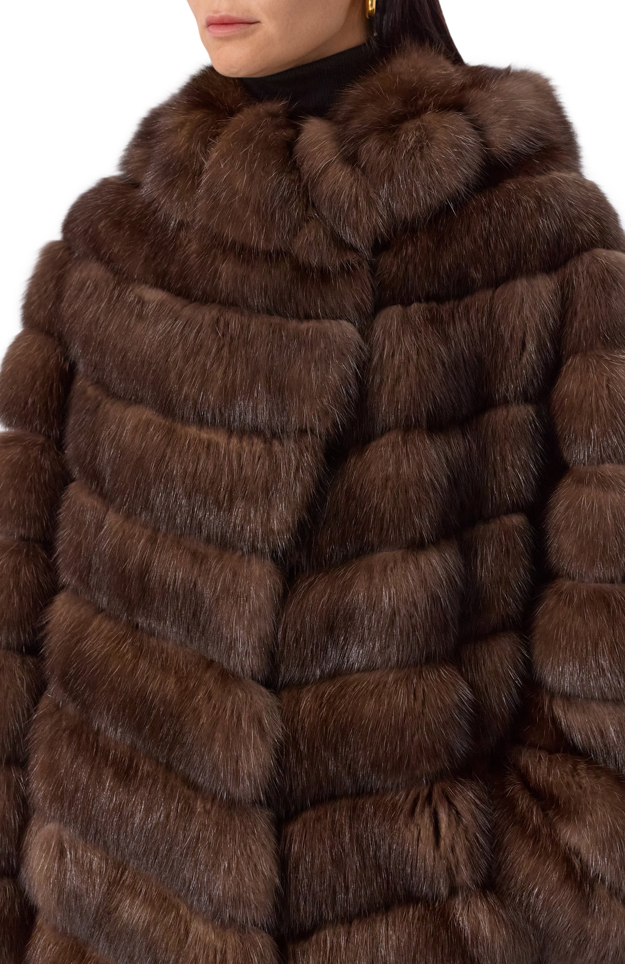 Шуба из соболя VICTORIA KUSENKOVA коричневого цвета по цене 10494000 руб., арт. 703300004678, фото 5 Шуба из соболя VICTORIA KUSENKOVA, арт. 703300004678, фото 5