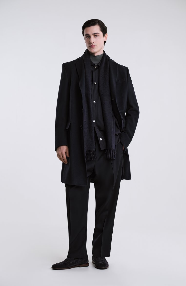 Мужские шерстяные брюки JIL SANDER темно-синего цвета, арт. J21KA0012/J40002 | Фото 7 (Материал сплава: Проставлено; Материал внешний: Шерсть; Длина (брюки, джинсы): Стандартные; Драгоценные камни: Проставлено; Случай: Повседневный; Стили: Кэжуэл)
